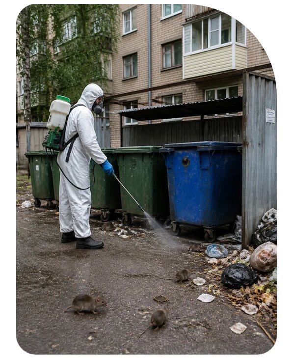 Дератизация контейнерной площадки в Минеральных Воде по цене от 3107 р. | Сенат-Мнр